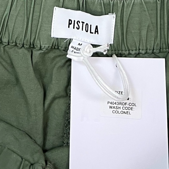 NWT Pistola Beverly Pull On Chino Shorts In Colonel Wash Green - Picture 6 of 9